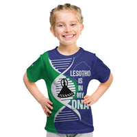 Lesotho Is In My DNA Kid T Shirt Lesotho Map and Coat Of Arms
