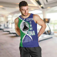 Lesotho Is In My DNA Men Tank Top Lesotho Map and Coat Of Arms