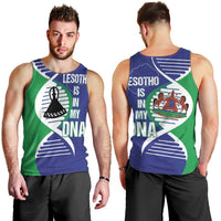 Lesotho Is In My DNA Men Tank Top Lesotho Map and Coat Of Arms