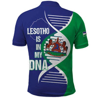 Lesotho Is In My DNA Polo Shirt Lesotho Map and Coat Of Arms