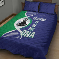 Lesotho Is In My DNA Quilt Bed Set Lesotho Map and Coat Of Arms