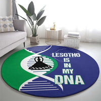 Lesotho Is In My DNA Round Carpet Lesotho Map and Coat Of Arms
