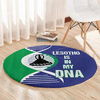Lesotho Is In My DNA Round Carpet Lesotho Map and Coat Of Arms