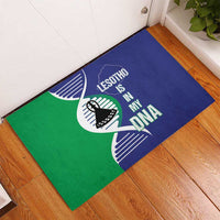 Lesotho Is In My DNA Rubber Doormat Lesotho Map and Coat Of Arms