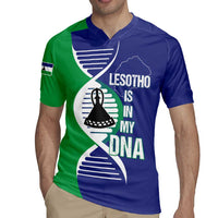 Lesotho Is In My DNA Rugby Jersey Lesotho Map and Coat Of Arms