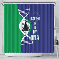 Lesotho Is In My DNA Shower Curtain Lesotho Map and Coat Of Arms