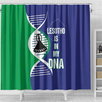 Lesotho Is In My DNA Shower Curtain Lesotho Map and Coat Of Arms