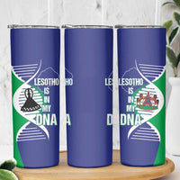 Lesotho Is In My DNA Skinny Tumbler Lesotho Map and Coat Of Arms