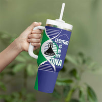 Lesotho Is In My DNA Tumbler With Handle Lesotho Map and Coat Of Arms