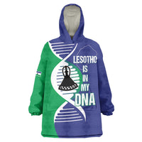 Lesotho Is In My DNA Wearable Blanket Hoodie Lesotho Map and Coat Of Arms