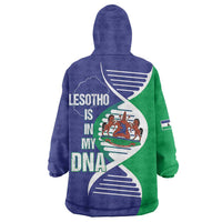 Lesotho Is In My DNA Wearable Blanket Hoodie Lesotho Map and Coat Of Arms