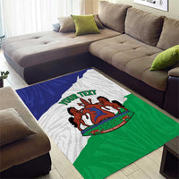 Personalised Lesotho Area Rug Coat Of Arms With Map