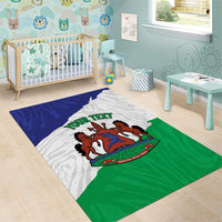 Personalised Lesotho Area Rug Coat Of Arms With Map