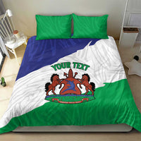 Personalised Lesotho Bedding Set Coat Of Arms With Map