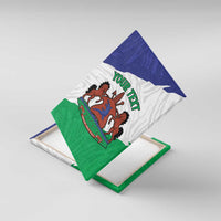 Personalised Lesotho Canvas Wall Art Coat Of Arms With Map