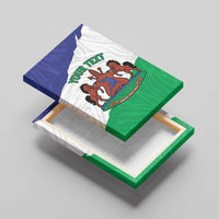Personalised Lesotho Canvas Wall Art Coat Of Arms With Map