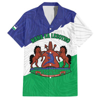 Personalised Lesotho Family Matching Long Sleeve Bodycon Dress and Hawaiian Shirt Coat Of Arms With Map