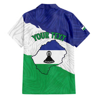 Personalised Lesotho Family Matching Short Sleeve Bodycon Dress and Hawaiian Shirt Coat Of Arms With Map