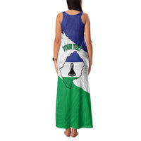 Personalised Lesotho Family Matching Tank Maxi Dress and Hawaiian Shirt Coat Of Arms With Map