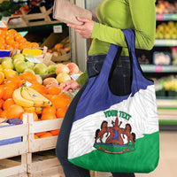Personalised Lesotho Grocery Bag Coat Of Arms With Map