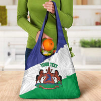 Personalised Lesotho Grocery Bag Coat Of Arms With Map