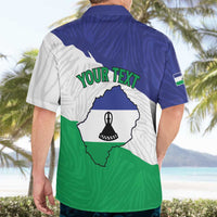 Personalised Lesotho Hawaiian Shirt Coat Of Arms With Map