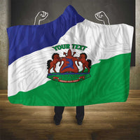 Personalised Lesotho Hooded Blanket Coat Of Arms With Map