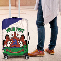 Personalised Lesotho Luggage Cover Coat Of Arms With Map