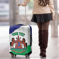Personalised Lesotho Luggage Cover Coat Of Arms With Map