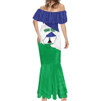 Personalised Lesotho Mermaid Dress Coat Of Arms With Map