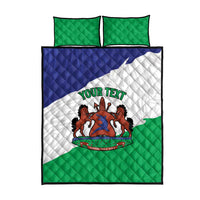 Personalised Lesotho Quilt Bed Set Coat Of Arms With Map