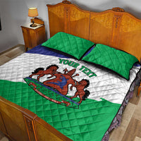 Personalised Lesotho Quilt Bed Set Coat Of Arms With Map
