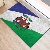 Personalised Lesotho Rubber Doormat Coat Of Arms With Map
