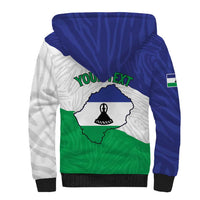 Personalised Lesotho Sherpa Hoodie Coat Of Arms With Map