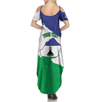 Personalised Lesotho Summer Maxi Dress Coat Of Arms With Map