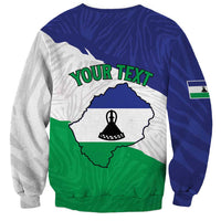 Personalised Lesotho Sweatshirt Coat Of Arms With Map