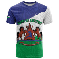 Personalised Lesotho T Shirt Coat Of Arms With Map