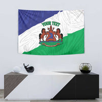 Personalised Lesotho Tapestry Coat Of Arms With Map
