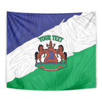 Personalised Lesotho Tapestry Coat Of Arms With Map
