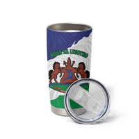 Personalised Lesotho Tumbler Cup Coat Of Arms With Map