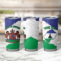 Personalised Lesotho Tumbler Cup Coat Of Arms With Map