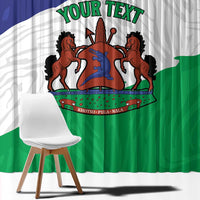Personalised Lesotho Window Curtain Coat Of Arms With Map