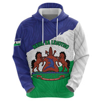 Personalised Lesotho Zip Hoodie Coat Of Arms With Map