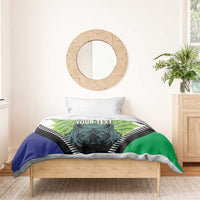 Personalised Lesotho Black Rhinoceros Bedding Set With Aloe Polyphylla