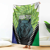 Personalised Lesotho Black Rhinoceros Blanket With Aloe Polyphylla