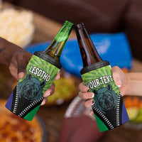 Personalised Lesotho Black Rhinoceros 4 in 1 Can Cooler Tumbler With Aloe Polyphylla