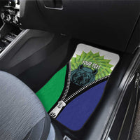 Personalised Lesotho Black Rhinoceros Car Mats With Aloe Polyphylla