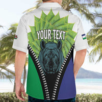 Personalised Lesotho Black Rhinoceros Hawaiian Shirt With Aloe Polyphylla