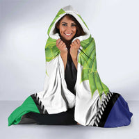 Personalised Lesotho Black Rhinoceros Hooded Blanket With Aloe Polyphylla