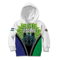 Personalised Lesotho Black Rhinoceros Kid Hoodie With Aloe Polyphylla